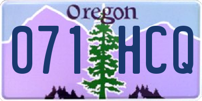 OR license plate 071HCQ