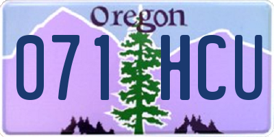OR license plate 071HCU