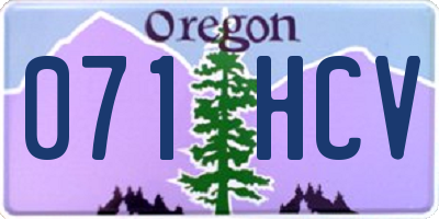 OR license plate 071HCV