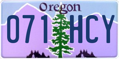 OR license plate 071HCY