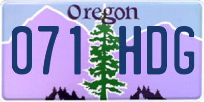 OR license plate 071HDG