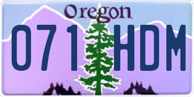 OR license plate 071HDM