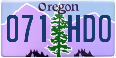OR license plate 071HDO