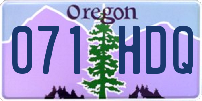 OR license plate 071HDQ