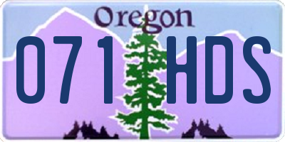 OR license plate 071HDS
