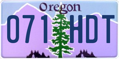OR license plate 071HDT
