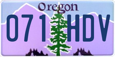 OR license plate 071HDV