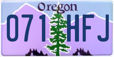 OR license plate 071HFJ