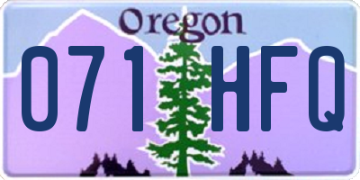OR license plate 071HFQ