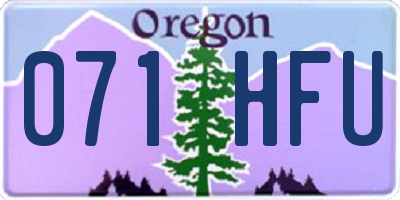 OR license plate 071HFU