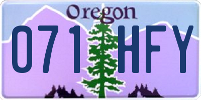 OR license plate 071HFY