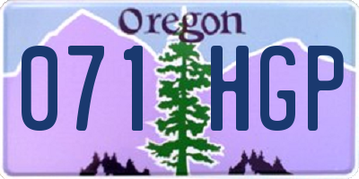 OR license plate 071HGP