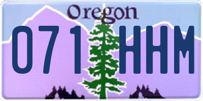 OR license plate 071HHM