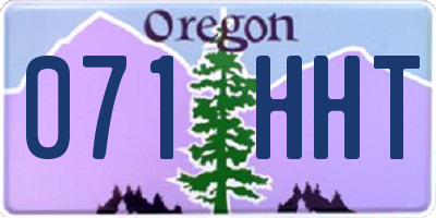 OR license plate 071HHT