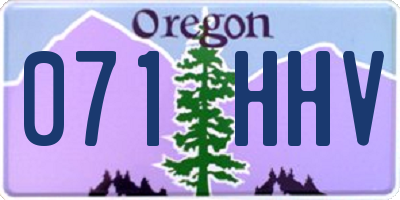 OR license plate 071HHV