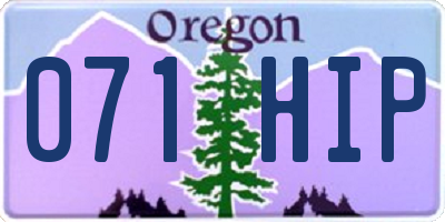 OR license plate 071HIP