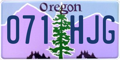 OR license plate 071HJG