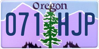 OR license plate 071HJP