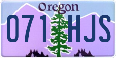 OR license plate 071HJS