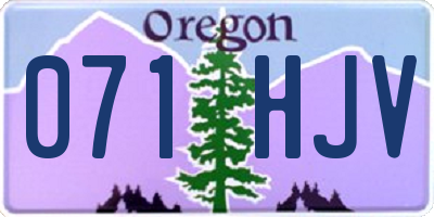 OR license plate 071HJV