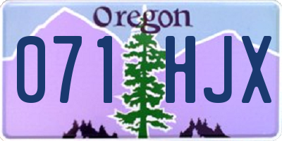 OR license plate 071HJX