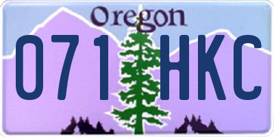 OR license plate 071HKC