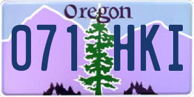 OR license plate 071HKI