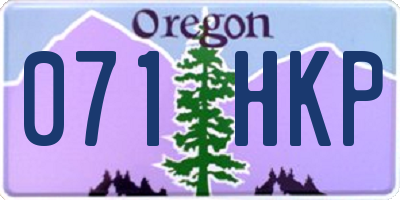 OR license plate 071HKP