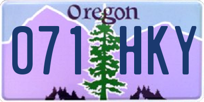 OR license plate 071HKY