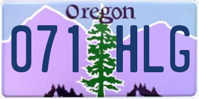 OR license plate 071HLG