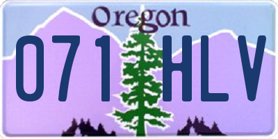OR license plate 071HLV