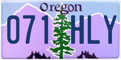 OR license plate 071HLY