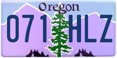 OR license plate 071HLZ