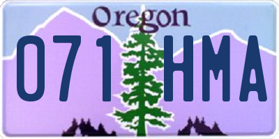 OR license plate 071HMA