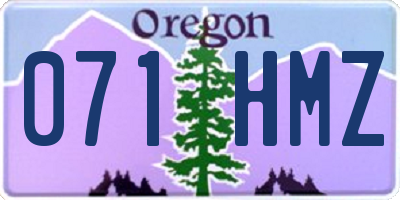 OR license plate 071HMZ