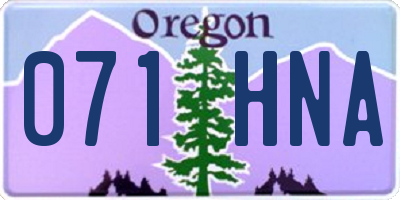 OR license plate 071HNA