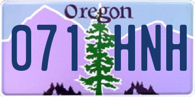 OR license plate 071HNH