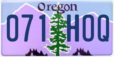 OR license plate 071HOQ