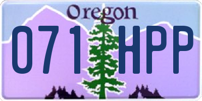 OR license plate 071HPP