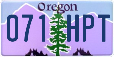 OR license plate 071HPT