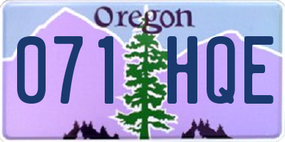 OR license plate 071HQE