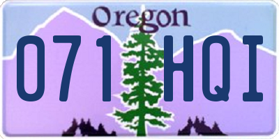OR license plate 071HQI