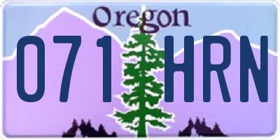 OR license plate 071HRN