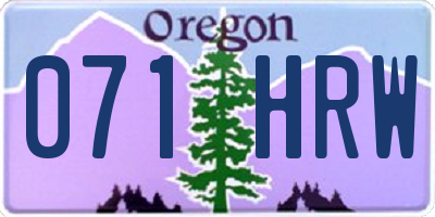 OR license plate 071HRW