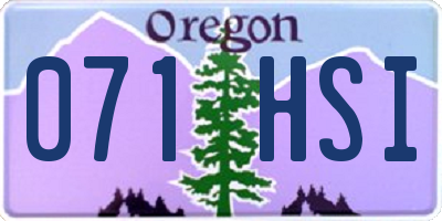 OR license plate 071HSI