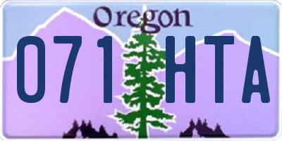 OR license plate 071HTA