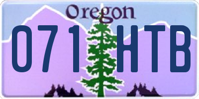 OR license plate 071HTB