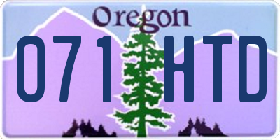 OR license plate 071HTD