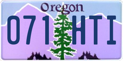 OR license plate 071HTI