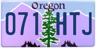 OR license plate 071HTJ